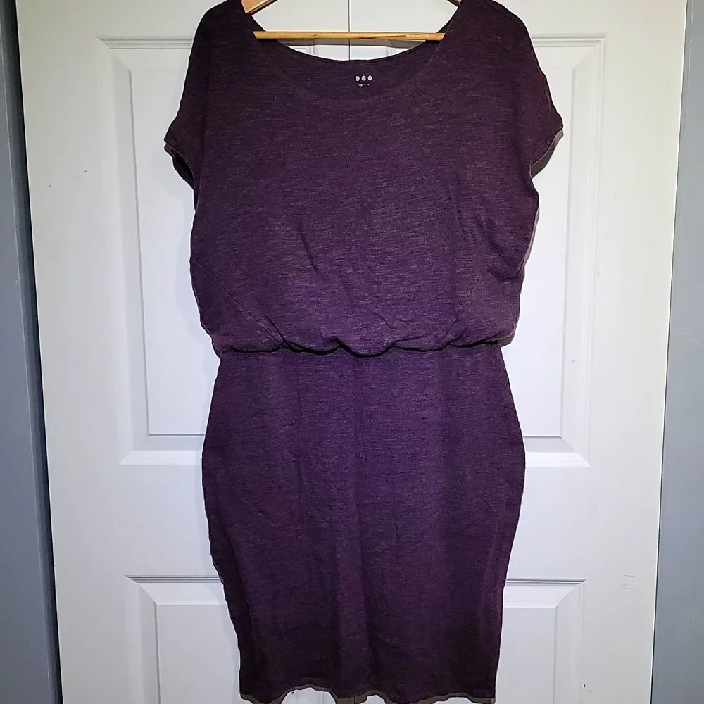Three Dots Eggplant Purple T-Shirt Dress - Picture 1 of 6